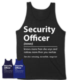Funny Security Officer Definition Shirt, New Job Gift for Security Officer, Coworker Gift Idea