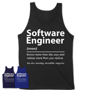 Funny Software Engineer Definition Shirt, New Job Gift for Software Engineer, Coworker Gift Idea