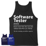 Funny Software Tester Definition Shirt, New Job Gift for Software Tester, Coworker Gift Idea