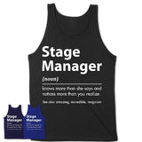 Funny Stage Manager Definition Shirt, New Job Gift for Stage Manager, Coworker Gift Idea