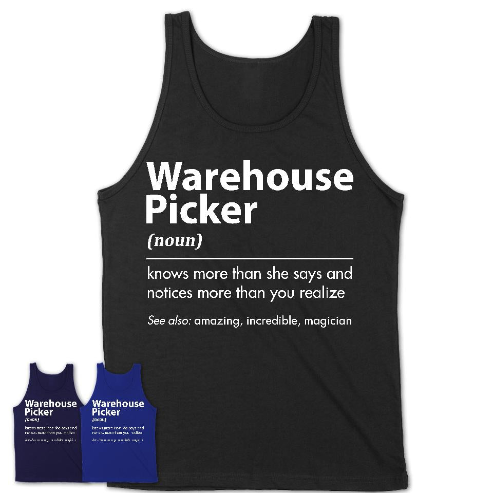 Funny Warehouse Picker Definition Shirt, New Job Gift for Warehouse Picker, Coworker Gift Idea