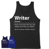 Funny Writer Definition Shirt, New Job Gift for Writer, Coworker Gift Idea
