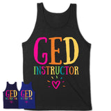 GED Instructor Rainbow Lettering Heart Shirt, Employee Appreciation Gifts