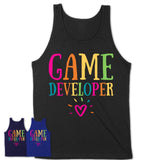 Game Developer Rainbow Lettering Heart Shirt, Employee Appreciation Gifts