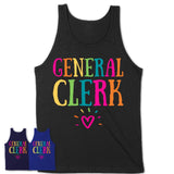 General Clerk Rainbow Lettering Heart Shirt, Employee Appreciation Gifts