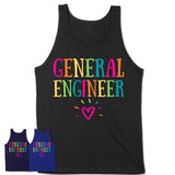 General Engineer Rainbow Lettering Heart Shirt, Employee Appreciation Gifts