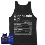 Glenn Dale Girl Maryland Nutrition Facts Proud Vintage Sport Born Living City Home Roots USA Gift Women T-Shirt