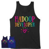 Hadoop Developer Rainbow Lettering Heart Shirt, Employee Appreciation Gifts