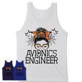 Halloween Avionics Engineer Shirt, Messy Bun Girl Shirt, Funny Coworker Gift in Halloween, Scary Costume Team Shirt