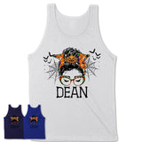 Halloween Dean Shirt, Messy Bun Girl Shirt, Funny Coworker Gift in Halloween, Scary Costume Team Shirt