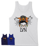 Halloween LVN Shirt, Messy Bun Girl Shirt, Funny Coworker Gift in Halloween, Scary Costume Team Shirt