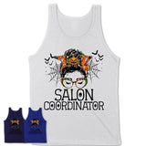 Halloween Salon Coordinator Shirt, Messy Bun Girl Shirt, Funny Coworker Gift in Halloween, Scary Costume Team Shirt