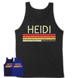 Heidi Gift Custom Name Retro Vintage Birthday T-Shirt