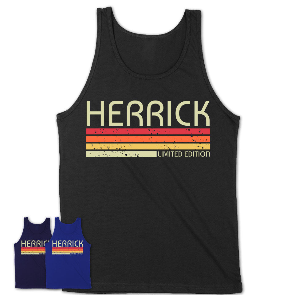 Herrick Gift Custom Name Retro Vintage Birthday T-Shirt