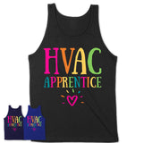Hvac Apprentice Rainbow Lettering Heart Shirt, Employee Appreciation Gifts