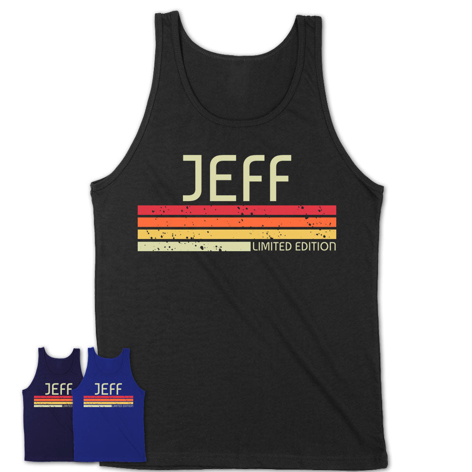 Jeff Gift Custom Name Retro Vintage Birthday T-Shirt