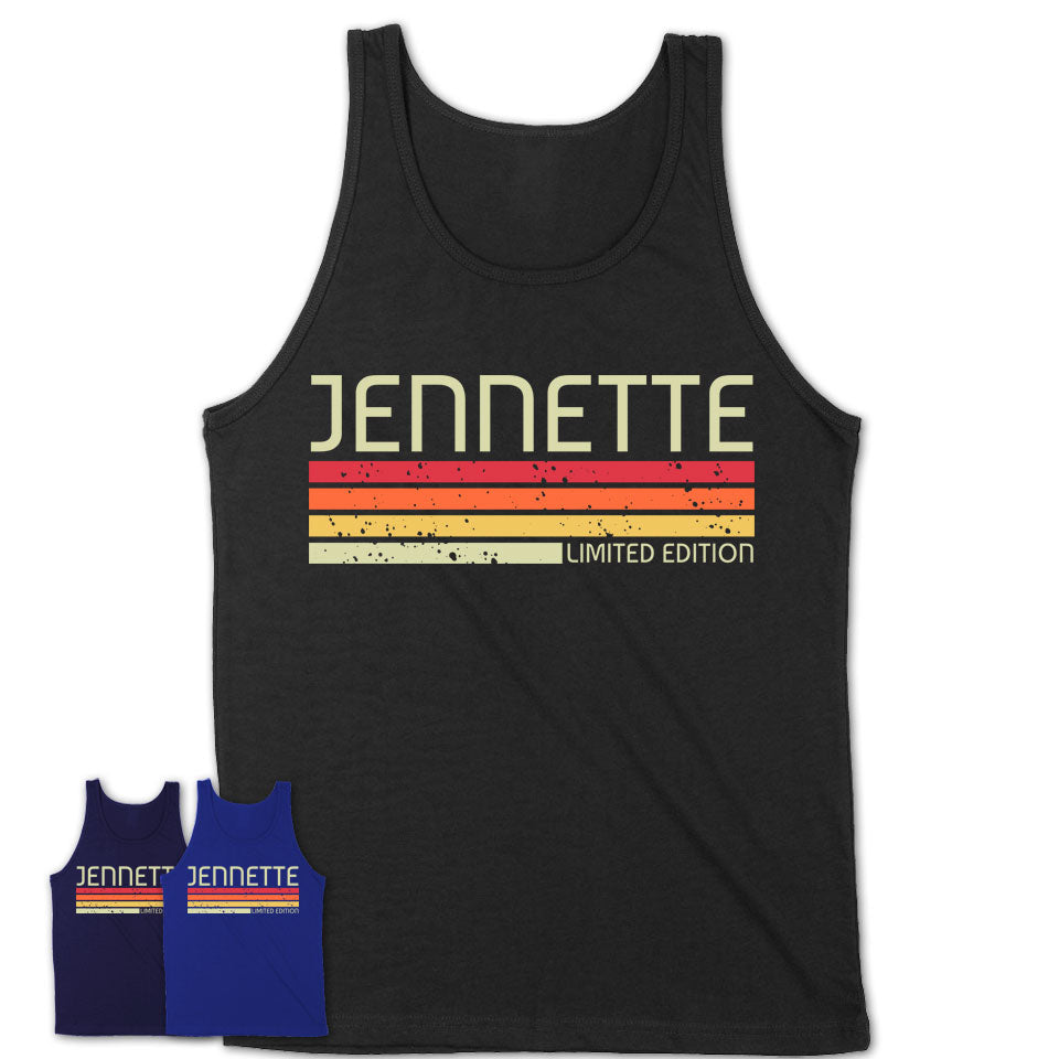 Jennette Gift Custom Name Retro Vintage Birthday T-Shirt