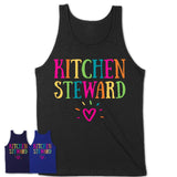 Kitchen Steward Rainbow Lettering Heart Shirt, Employee Appreciation Gifts