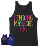 Lending Manager Rainbow Lettering Heart Shirt, Employee Appreciation Gifts