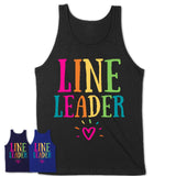 Line Leader Rainbow Lettering Heart Shirt, Employee Appreciation Gifts