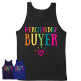 Merchandise Buyer Rainbow Lettering Heart Shirt, Employee Appreciation Gifts