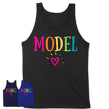 Model Rainbow Lettering Heart Shirt, Employee Appreciation Gifts