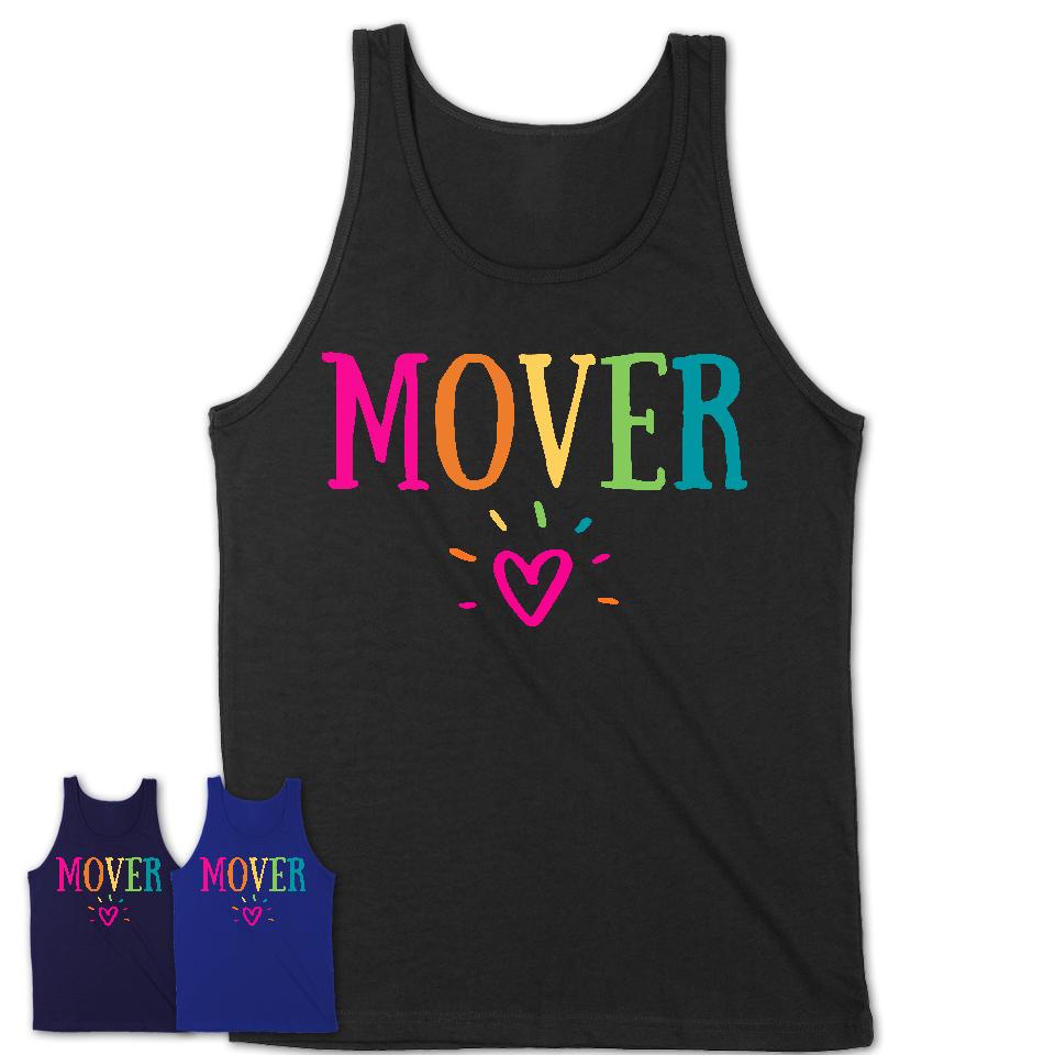 Mover Rainbow Lettering Heart Shirt, Employee Appreciation Gifts