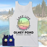 Olney Pond Rhode Island Lake Life Cuz Beaches Be Salty Fishing Camping Team Shirt