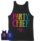 Party Chief Rainbow Lettering Heart Shirt, Employee Appreciation Gifts