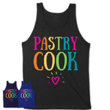 Pastry Cook Rainbow Lettering Heart Shirt, Employee Appreciation Gifts