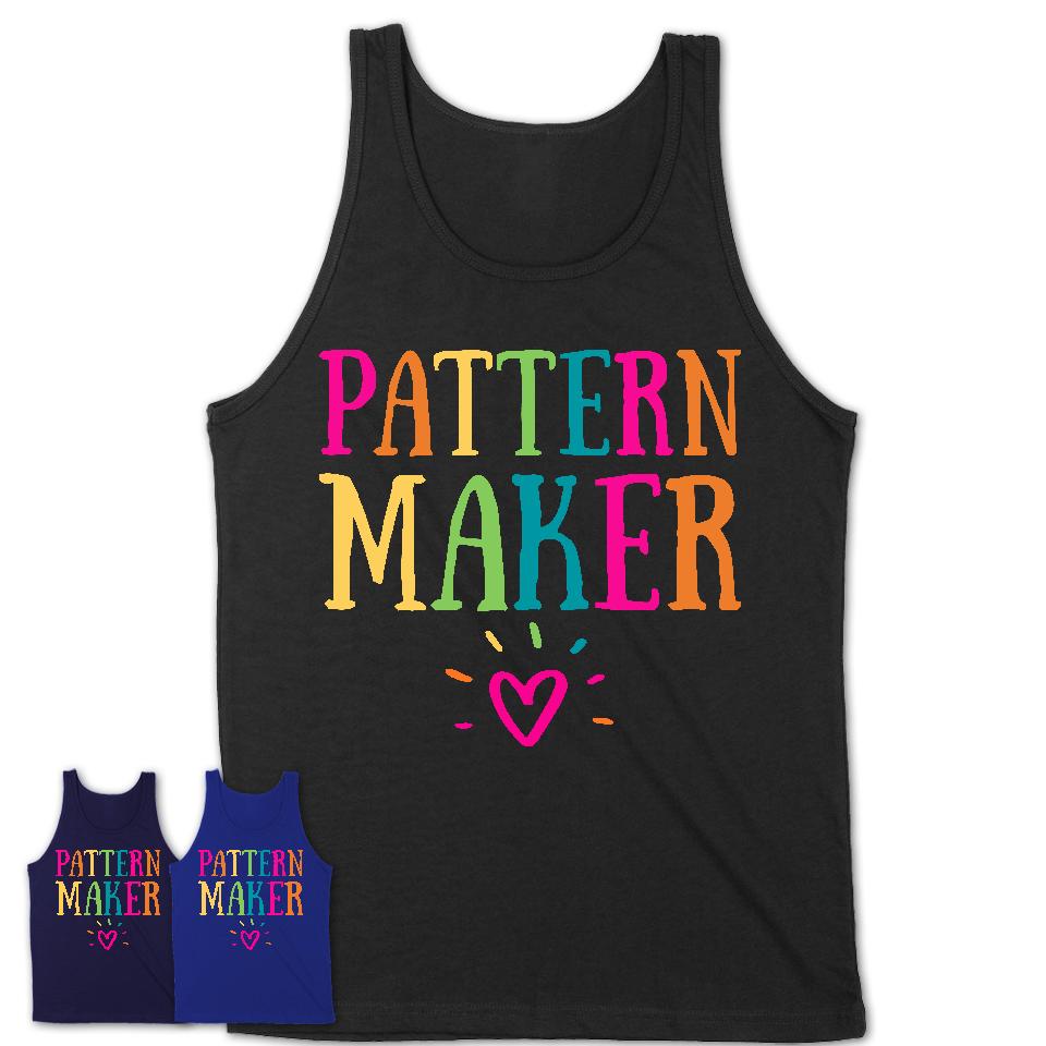 Pattern Maker Rainbow Lettering Heart Shirt, Employee Appreciation Gifts