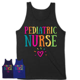 Pediatric Nurse Rainbow Lettering Heart Shirt, Employee Appreciation Gifts