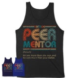 Peer Mentor Definition Vintage Retro Colors Shirt, Coworker Birthday Gift TShirt