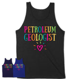 Petroleum Geologist Rainbow Lettering Heart Shirt, Employee Appreciation Gifts