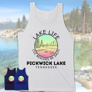 Pickwick Lake Tennessee Lake Life Cuz Beaches Be Salty Fishing Camping Team Shirt