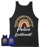 Police Lieutenant Because Your Life Worth My Time Rainbow T-Shirt