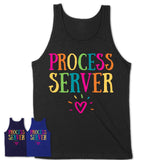 Process Server Rainbow Lettering Heart Shirt, Employee Appreciation Gifts