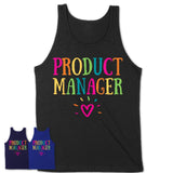 Product Manager Rainbow Lettering Heart Shirt, Employee Appreciation Gifts