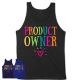 Product Owner Rainbow Lettering Heart Shirt, Employee Appreciation Gifts
