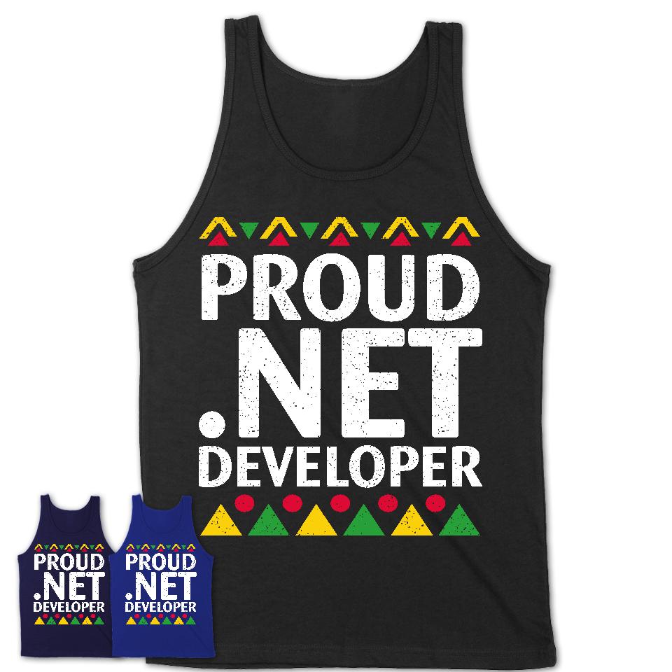 Proud .Net Developer Africa Pride Black History Month T-Shirt