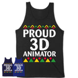 Proud 3D Animator Africa Pride Black History Month T-Shirt