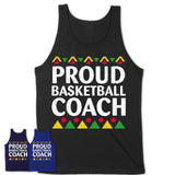 Proud Basketball Coach Africa Pride Black History Month T-Shirt