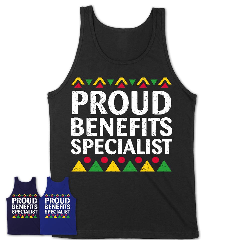 Proud Benefits Specialist Africa Pride Black History Month T-Shirt