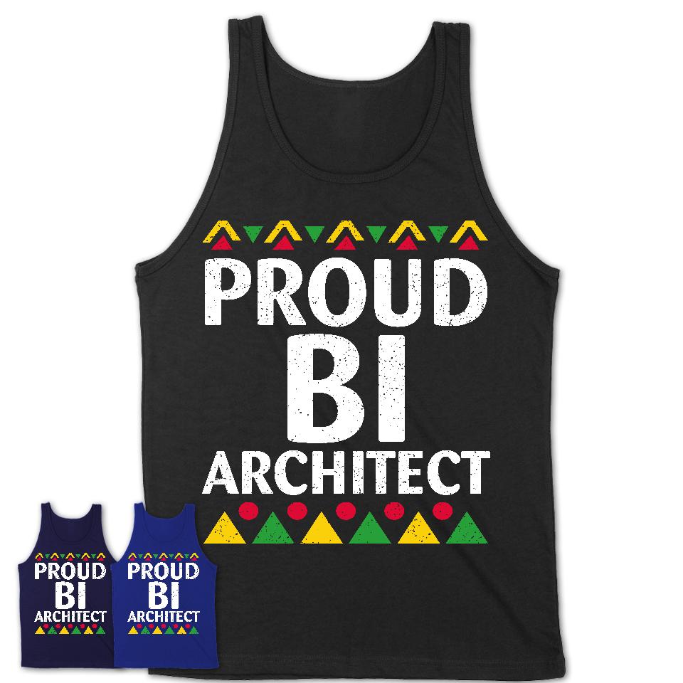 Proud Bi Architect Africa Pride Black History Month T-Shirt