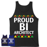Proud Bi Architect Africa Pride Black History Month T-Shirt