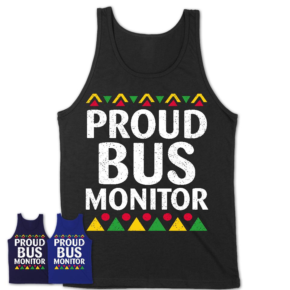 Proud Bus Monitor Africa Pride Black History Month T-Shirt