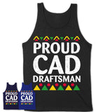 Proud Cad Draftsman Africa Pride Black History Month T-Shirt