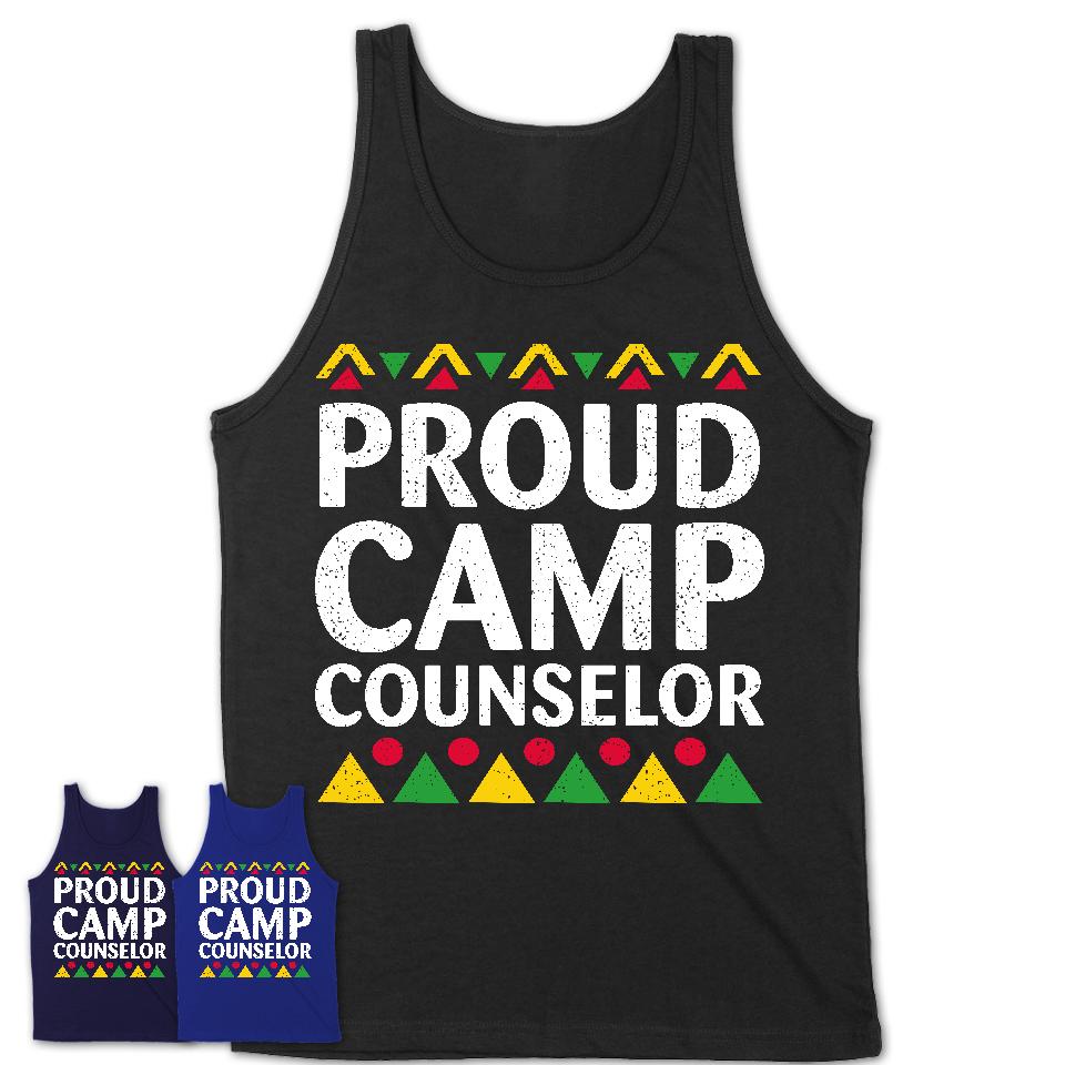 Proud Camp Counselor Africa Pride Black History Month T-Shirt