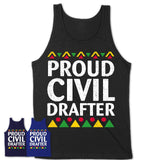 Proud Civil Drafter Africa Pride Black History Month T-Shirt
