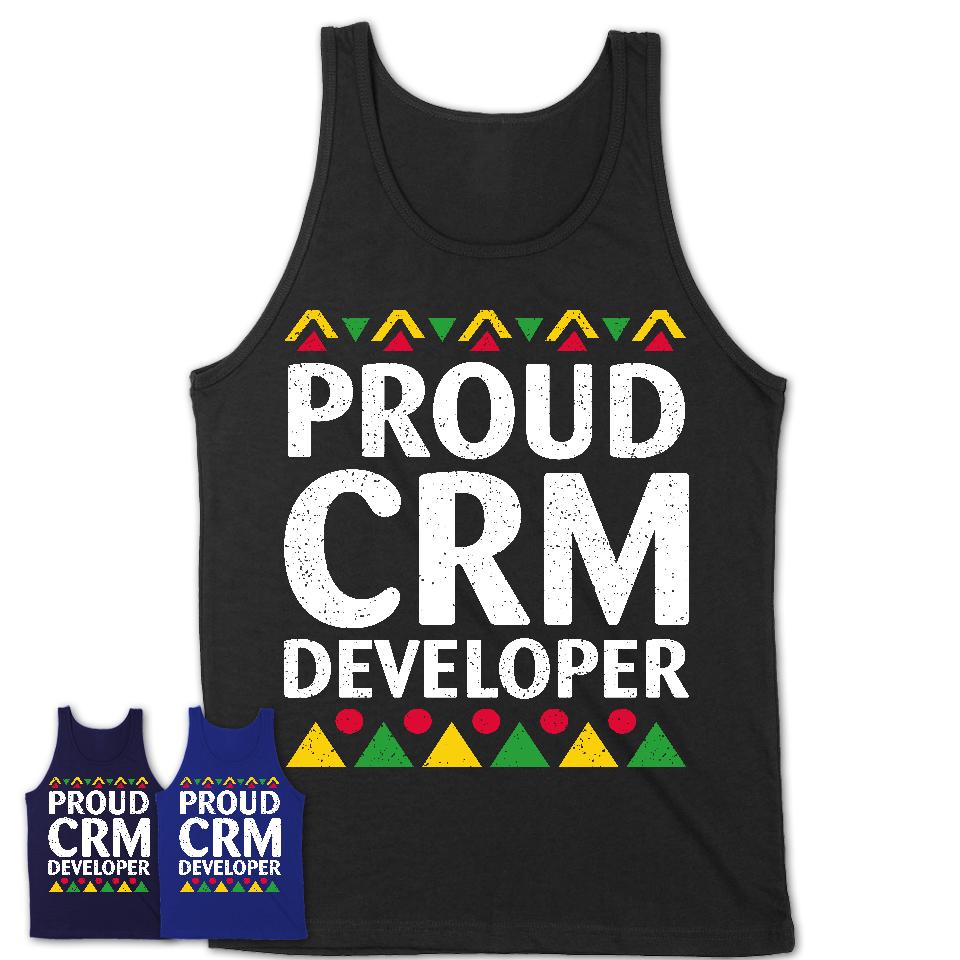 Proud Crm Developer Africa Pride Black History Month T-Shirt